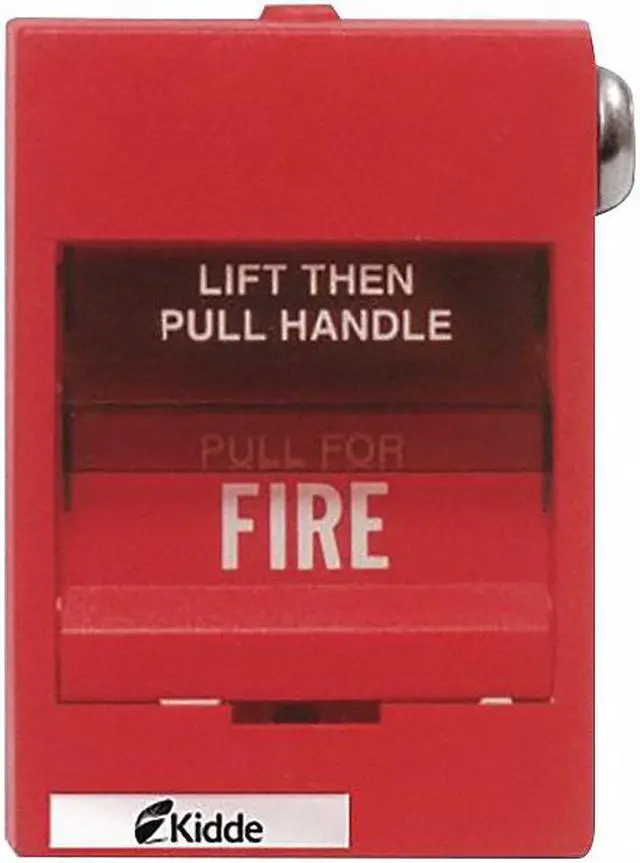 Alt view image 2 of 3 - KIDDE K-278B-1110 Fire Alarm Pull Station,Red,3-5/8" D