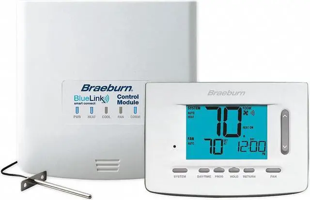 Alt view image 3 of 8 - Universal Programmable Wireless Thermostat Kit - for Systems up to 3 Heat/ 2 Cool