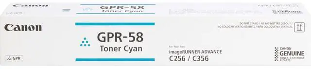 Alt view image 2 of 7 - Canon GPR-58 Original Toner Cartridge - Cyan - Laser - 18000 Pages - 1 Each