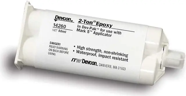 Main image of DEVCON 14260 Hot Melt Adhesive, 14260 Series, Tan, Dual-Cartridge, 1:01 Mix