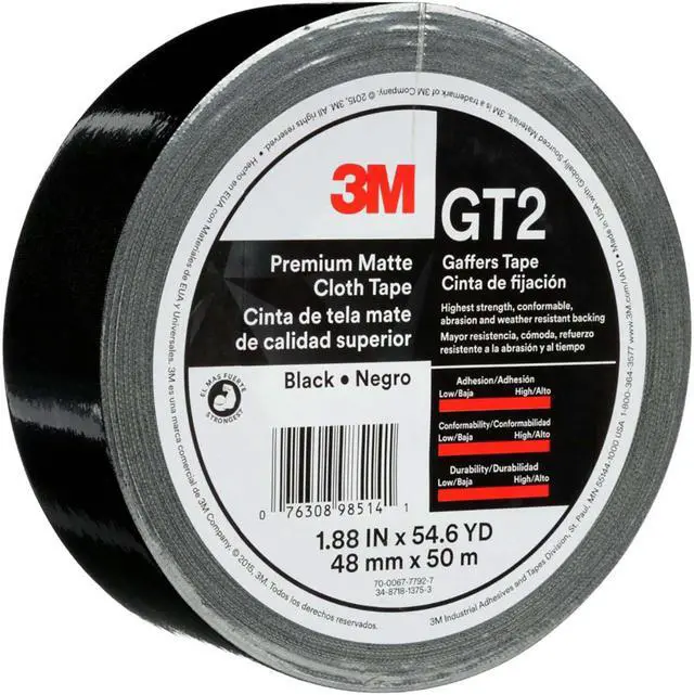 Alt view image 10 of 18 - 3M Matte Cloth Tape 1-9/10"x163-4/5' 11 mil BK GT2 - OEM