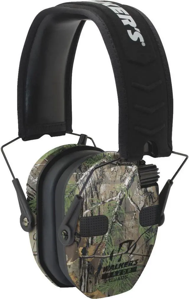 Alt view image 6 of 7 - WALKERS GAME EAR GWP-RSEQM-CMO Razor(R) Series Slim Realtree(R) Xtra Electronic Quad Muff