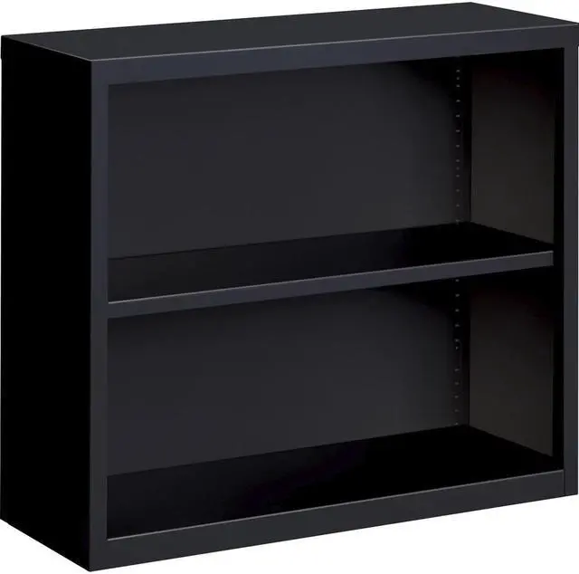 Main image of Lorell Steel Bookcase. 2-Shelf 34-1/2"x12-5/8"x30" Black 41282