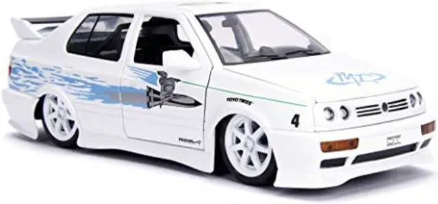 Alt view image 4 of 6 - Jesse\'s Volkswagen Jetta White \Fast & Furious\" Movie 1/24 Diecast Model Car by Jada"