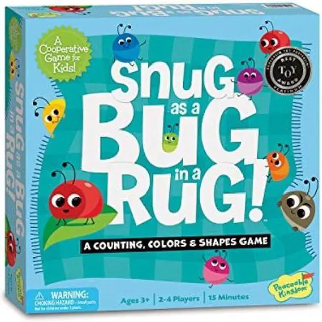 Alt view image 9 of 9 - Peaceable Kingdom / Snug as a Bug in a Rug Preschool Skills Builder Game