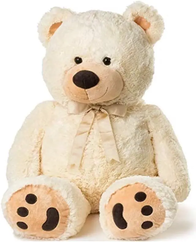 Alt view image 7 of 7 - Joon Huge Teddy Bear With Ribbon - Cream