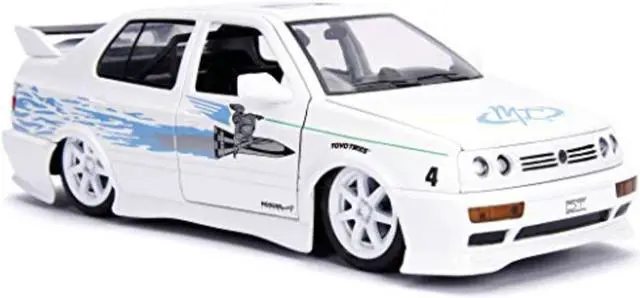 Alt view image 5 of 6 - Jesse\'s Volkswagen Jetta White \Fast & Furious\" Movie 1/24 Diecast Model Car by Jada"