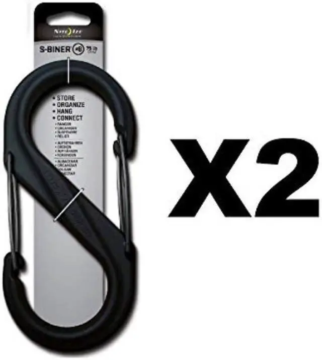 Alt view image 3 of 4 - Nite Ize S-Biner Plastic Size #8 - Black/Black Gates