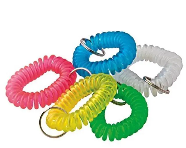 Alt view image 2 of 4 - Baumgartens Wrist Coil Key Chain, Translucent Assorted KC7000