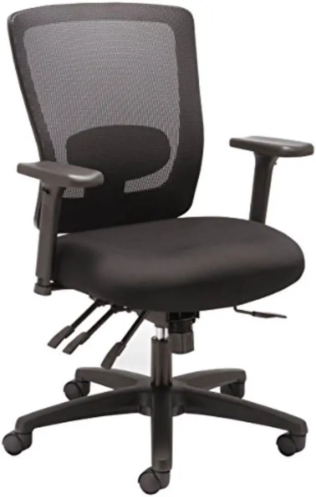 Alt view image 14 of 20 - Alera - HALE752 - Alera Envy Series Mesh Mid-Back Multifunction Chair, Black
