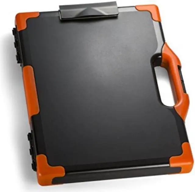 Alt view image 9 of 11 - Officemate® OIC® Carry-All Clipboard Box, 15 1/2"H x12 1/2"W x 2 1/4"D, Black/Orange