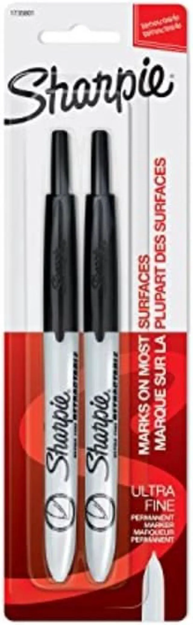 Alt view image 6 of 6 - Sharpie Markers Retractable Ultra Fine 2/PK Black 1735801