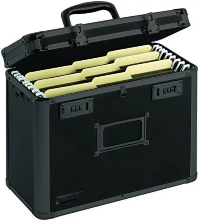 Alt view image 2 of 2 - Vaultz Locking Personal File Organizer Tote Box, Letter Size, Tactical Black (VZ00310)