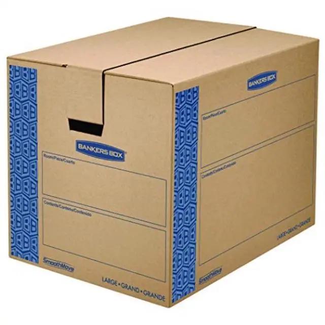 Alt view image 9 of 13 - Bankers Box 0062901 SmoothMove Moving Storage Box- Extra Strength- Large- 18w x 24d x 18h- Kraft