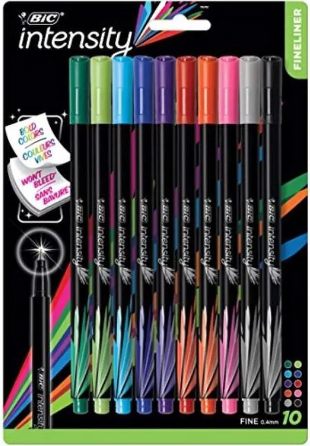 Alt view image 11 of 20 - Bic Pen,Fineliner,10pk,Ast FPINFAP10AST