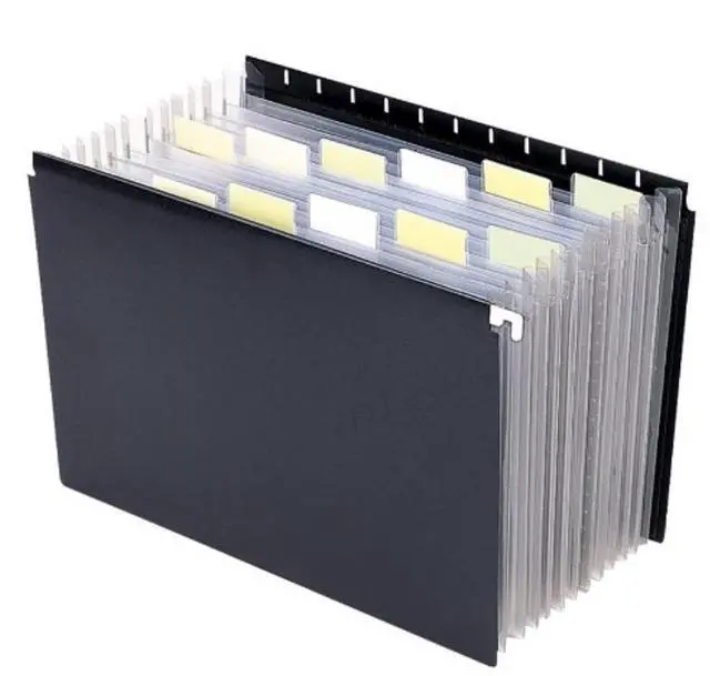 Alt view image 8 of 17 - Smead Hanging Expanding File Portable Ltr 11-7/8"x9-1/4" BK 65125