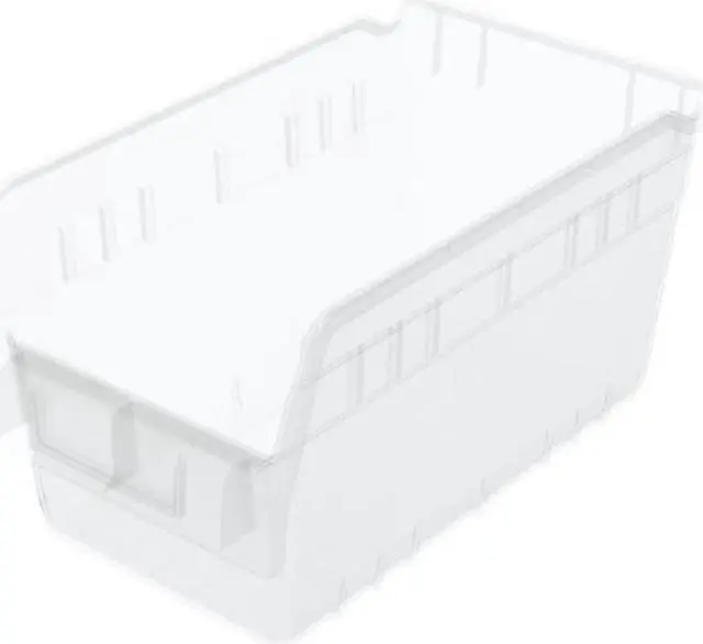 Alt view image 3 of 3 - AKRO-MILS 30090SCLAR Clear Shelf Bin, 11-5/8"L x 6-5/8"W x 6"H