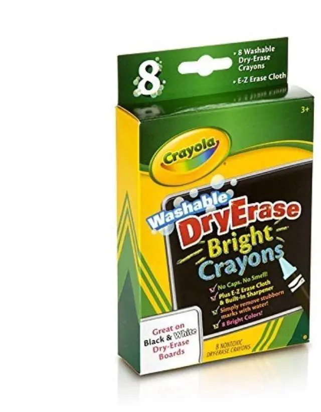 Alt view image 11 of 12 - Crayola Washable Dry-Erase Crayons-Bright 8/Pkg