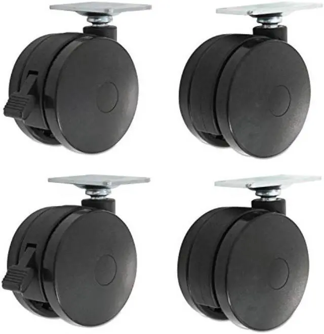 Alt view image 3 of 16 - Alera Casters for Height-Adjustable Table Bases Black 4/Set HT3004
