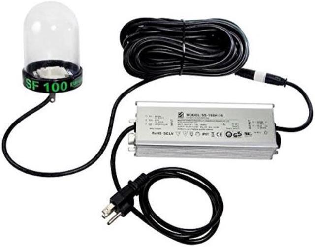 Alt view image 5 of 8 - Hydro Glow SF100G 100W/120VVAC Underwater Dock Light - Green Anchored To Bottom