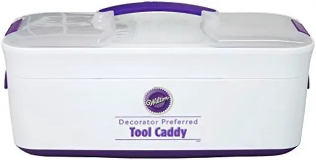 Alt view image 2 of 3 - Decorate Smart Decorator Preferred Tool Caddy 17.2"X8.3"X8"-White/Purple