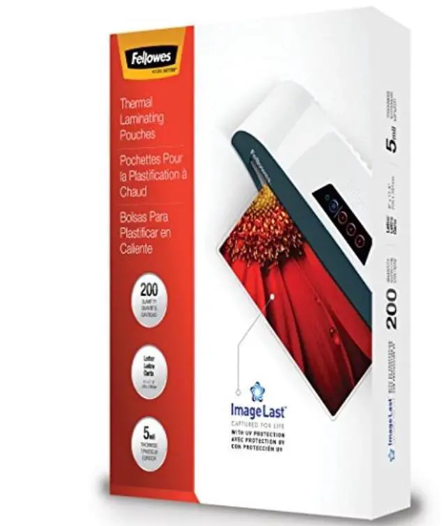 Alt view image 18 of 20 - Fellowes Laminating Pouches 5mil Ltr 200/PK Clear 5245301