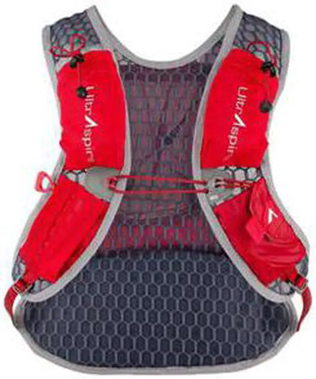 Alt view image 10 of 10 - Ultraspire Revolt Hydration Race Vest 550mL UltraFlask Water Bottle Included Red