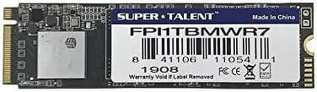 Alt view image 5 of 7 - Super Talent EX6 M.2 1TB PCI-Express 3.0 x4 NVMe Solid State Drive (TLC)