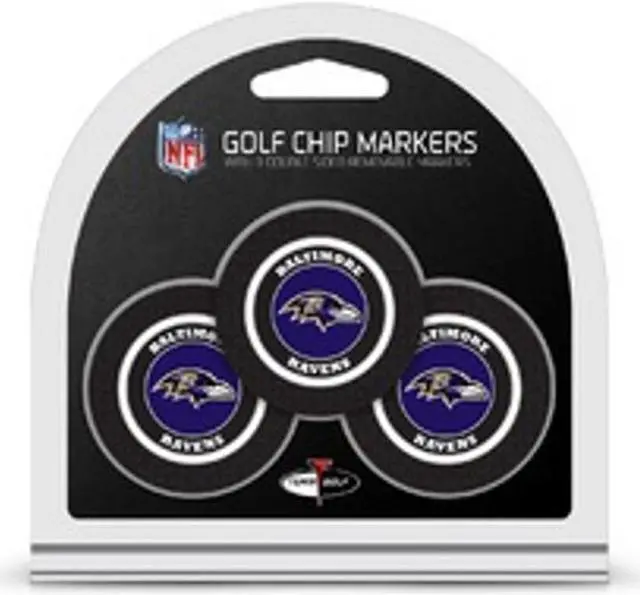 Main image of Baltimore Ravens Golf Chip with Marker 3 Pack