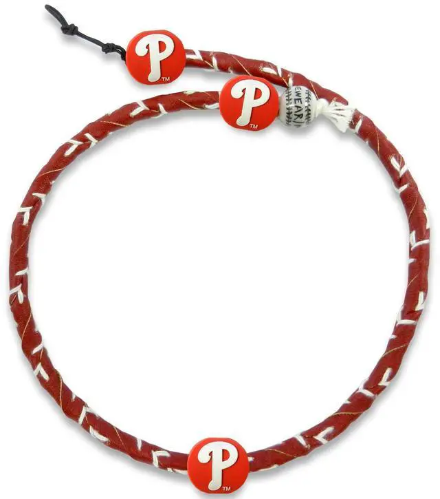 Main image of MLB Philadelphia Phillies Team color Frozen Rope Baseball Necklace