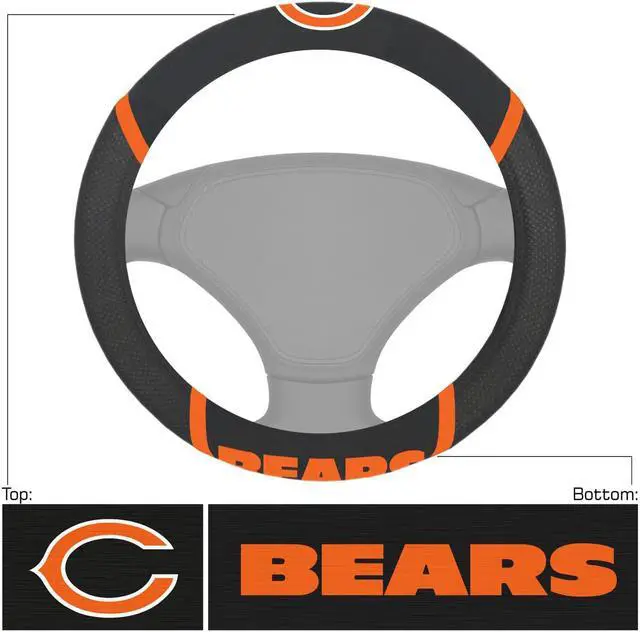 Main image of Chicago Bears Steering Wheel Cover Mesh/Stitched