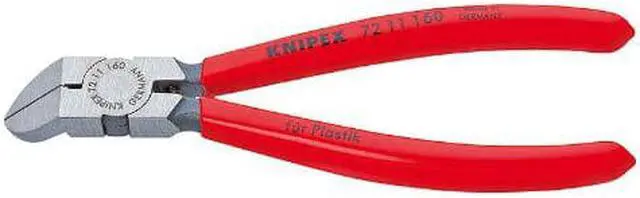 Alt view image 3 of 3 - Knipex 72-11-160 6.3" Diagonal Cutters for plastics 45 Degree Angled - Plastic Grip