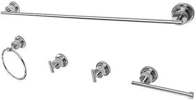 Alt view image 3 of 4 - Kingston Brass BAH8230478C Concord 5 Piece Bathroom Accessory Set, Polished Chrome