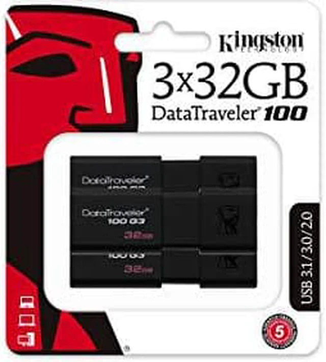 Alt view image 9 of 9 - Kingston DataTraveler 100 G3 USB Flash Drive DT100G332GB3P