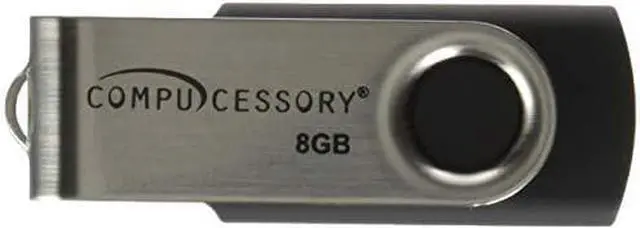 Alt view image 8 of 10 - Compucessory 8GB Password Protected USB Flash Drive, Black / Aluminum 26466