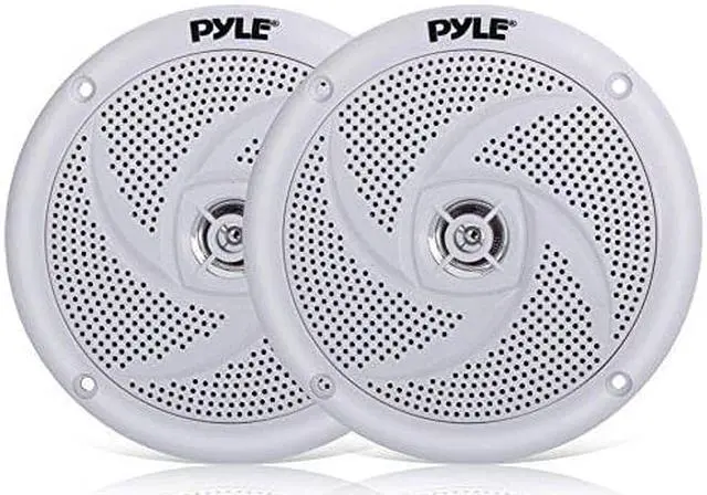 Alt view image 10 of 10 - Pyle Marine Speakers - 5.25 Inch 2 Way Waterproof and Weather Resistant Outdoor Audio Stereo Sound System with 240 Watt Power and Low Profile Slim Style - 1 Pair - PLMRS5W (White)