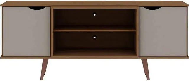 Alt view image 14 of 14 - Hampton 62.99 TV Stand in Off White and Maple Cream