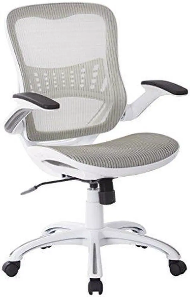 Main image of Office Star Mesh Back & Seat, 2-to-1 Synchro & Lumbar Support Managers Chair, White