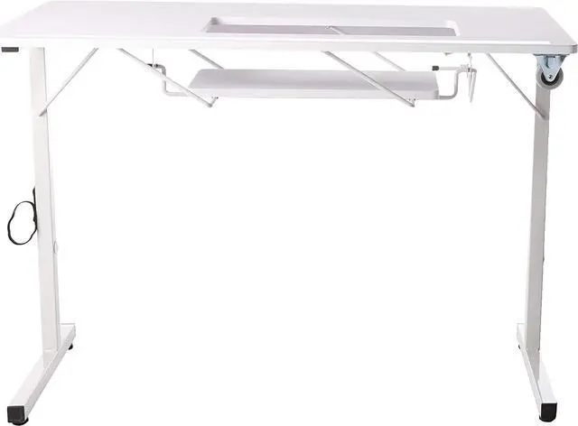 Alt view image 8 of 8 - Sewingrite Foldable Sewing Craft Hobby Utility Table - White
