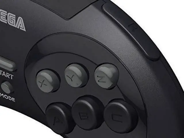 Alt view image 12 of 14 - Retro-Bit Official Sega Genesis 8-Button Arcade Pad- USB Port - Black - PC/Mac