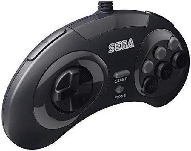 Alt view image 14 of 14 - Retro-Bit Official Sega Genesis 8-Button Arcade Pad- USB Port - Black - PC/Mac