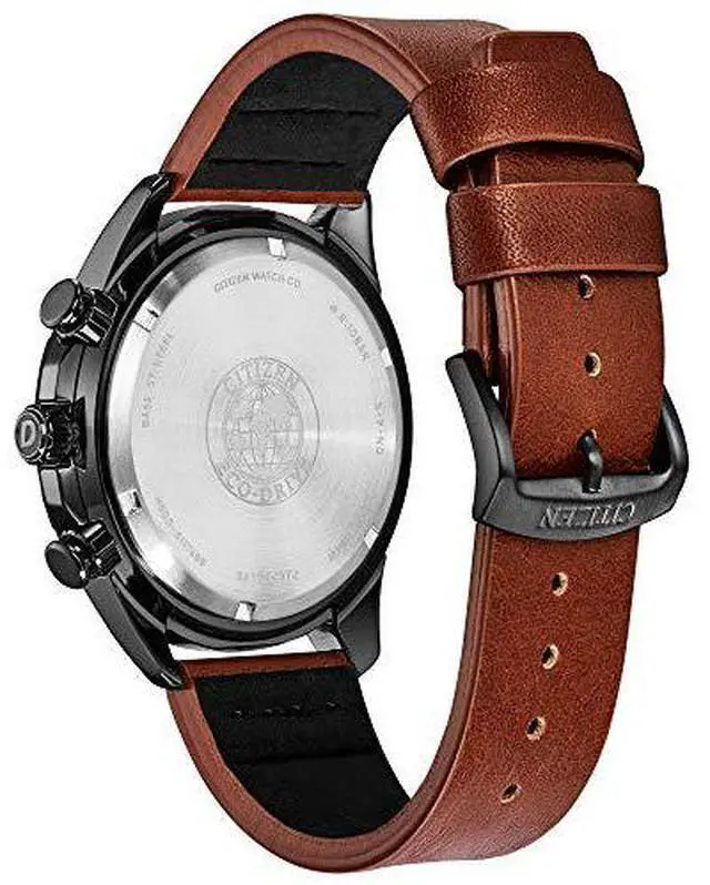Alt view image 17 of 17 - Men's Citizen Eco-Drive Chronograph CHR Drive Brown Watch AT2447-01E