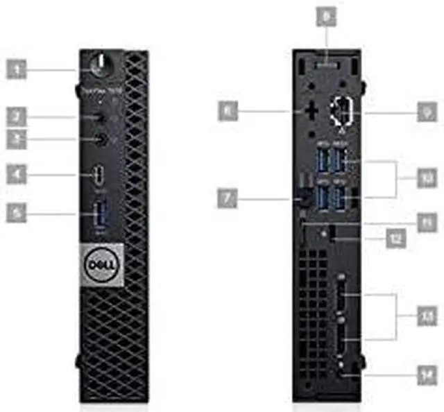 Alt view image 14 of 15 - Dell OptiPlex 7000 7070 Desktop Computer - Core i7 i7-9700T - 16 GB RAM - 256 GB SSD - Micro PC