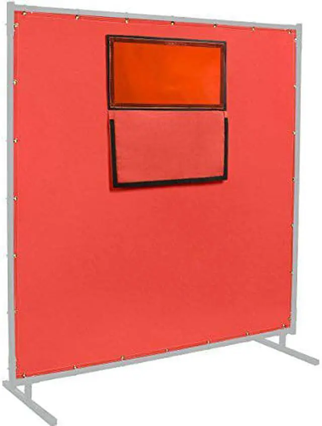 Alt view image 3 of 3 - STEINER 384-338F-6X8 Welding Curtain With Window, Silicone-Coated Fiberglass, 8