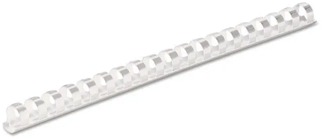Main image of Plastic Binding Combs, 90 Sheet Capacity, 1/2 Inch, White, 100 per Pack