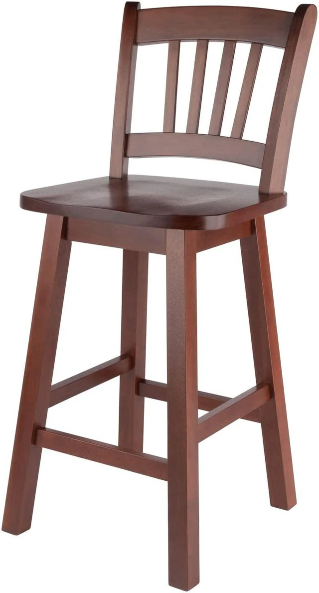 Alt view image 4 of 14 - Winsome Wood Fina Swivel Seat Counter Stool, Walnut