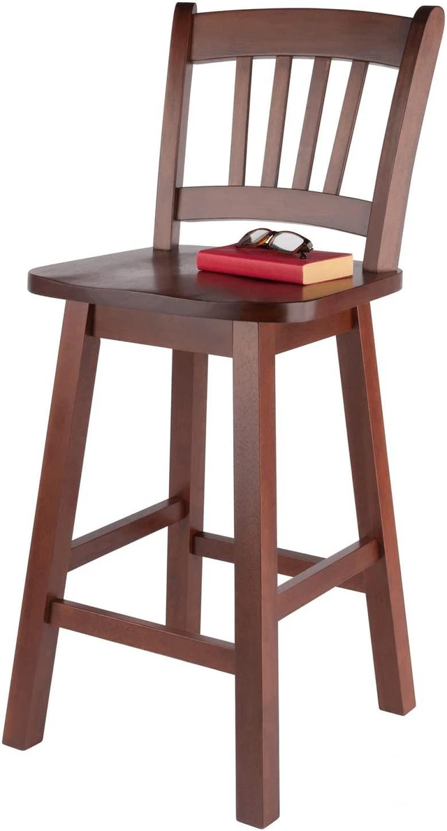 Alt view image 10 of 14 - Winsome Wood Fina Swivel Seat Counter Stool, Walnut