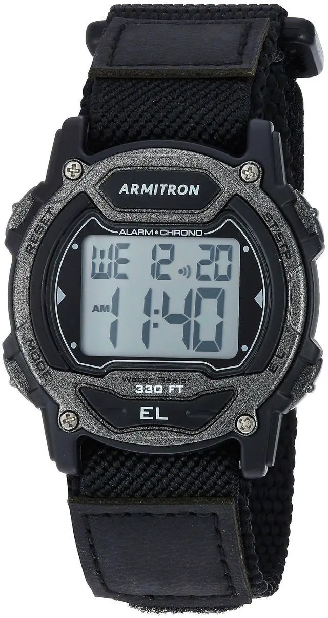 Main image of Armitron Sport Unisex 45/7004GBK Digital Chronograph Black Nylon Strap Watch