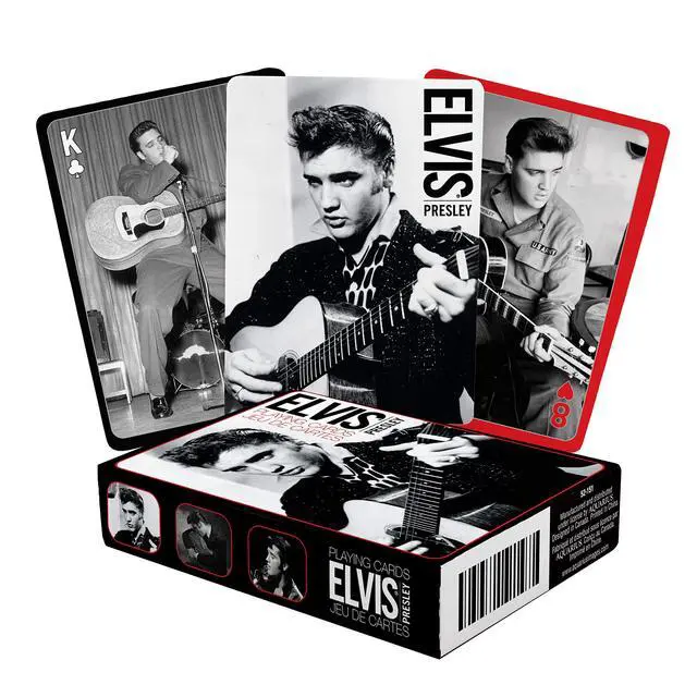 Alt view image 2 of 2 - Elvis Presley Black & White Playing Cards | 52 Card Deck + 2 Jokers