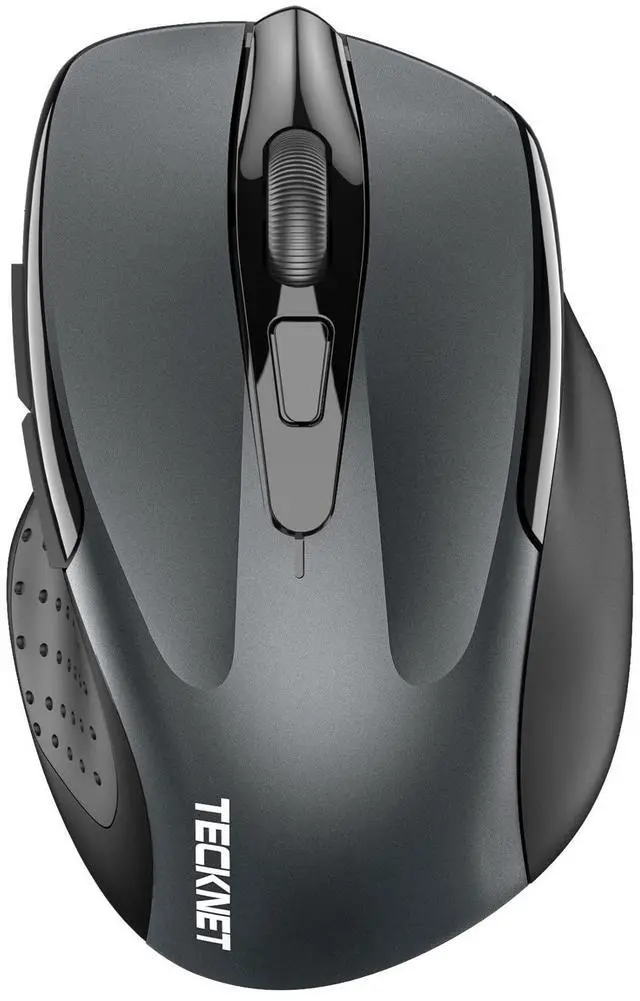 Main image of Wireless Mouse (2.4G & BT5.0/3.0) Silent 4800 DPI Computer USB A & Bluetooth Mouse 6 Buttons, Wide Compatibility - Grey